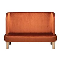 Contemporary upholstered bench Oso Bfabricleatherwooden base