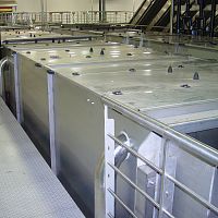Vegetable cooling tunnel for fruit