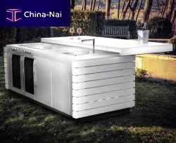 Stainless steel kitchen Costanzinoutdoorcontemporaryteak