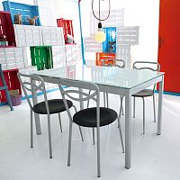 Contemporary table BARBARAglassrectangularextending