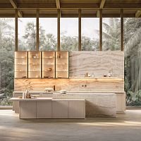 Oak kitchen MARGOcontemporaryaluminumlacquered wood