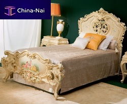 Single bed SELENEclassicwith headboardwooden
