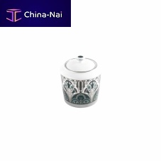 Porcelain sugar bowl Rves du Nil Platinum