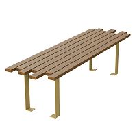 Contemporary table Bocagesolid woodDouglas firpowder-coated steel base
