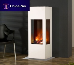 Electric heating stove PRISM3-sidedcontemporaryaluminum