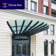 Door canopy GLUE-FIXEDfor commercial buildingsmetalglass