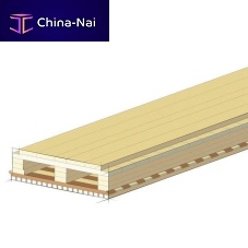 Glue-laminated wood structural panel LIGNO Bloc Q3flat roof