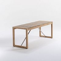 Scandinavian design garden bench CUBEteakwithout backrestwithout armrests