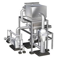 Fluidized bed dryer sprayhot airconvection