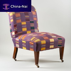 Traditional chair BERTHAindoorlinenwooden base