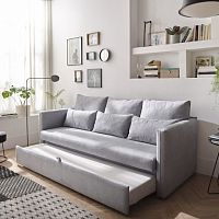Sofa bed DONINcontemporarypolyester fibergray