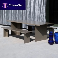 Contemporary table ZEBEsteelsteel baserectangular