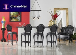 New Baroque design bar chair 762 indoorplasticleather