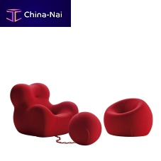 Pop Art design armchair Up Juniorfabricwith footrestchild's