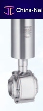 Ball valve pneumatically-operatedfor controlfor liquid food products and beverages