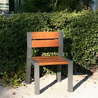 Contemporary chair KERMESoutdooroakthermo-lacquered steel