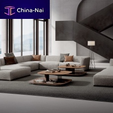 Contemporary coffee table Mintonwoodenmarblewooden base