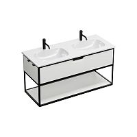 Built-in washbasin SGUL123ceramicaluminumwith towel rack