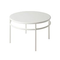 Design coffee table T37painted steelsteel baseround