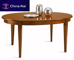 Directoire style dining table BELLAGIO : 3682beechcherrywoodoval