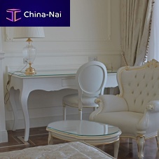 Free-standing desk BUTTERFLY New Baroque designlacquered woodglass