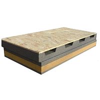 Roof decking panel with integrated insulation AIREK GREYWOOD