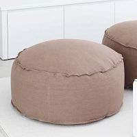 Design pouf SOFT EASYwater-repellent fabricroundwith removable cover