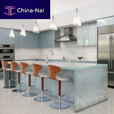 Glass countertop kitchentexturedsquare edge