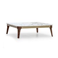 Contemporary coffee table V225marblewalnut basesquare