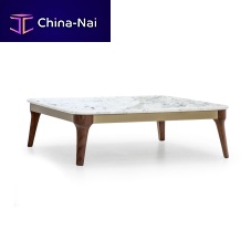 Contemporary coffee table V225marblewalnut basesquare