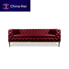 Chesterfield sofa BROADWAYleathergrayviolet