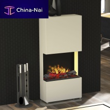Bioethanol fireplace BERGAMO TRIX electricfree-standing3-sided