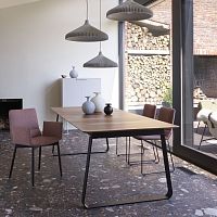 Contemporary dining table VILNAoakwalnutsolid wood