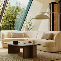 Contemporary coffee table SURFSIDEashash baseoval
