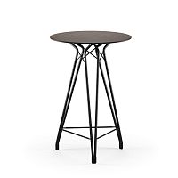 Contemporary high bar table DIAMONDwoodenglassmetal