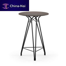 Contemporary high bar table DIAMONDwoodenglassmetal
