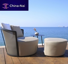 Contemporary footrest BOLEROBatyline®Sunbrella®aluminum