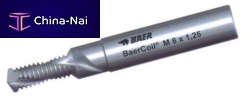 Solid carbide milling cutter threadfor non-ferrous materialswith cylindrical shank