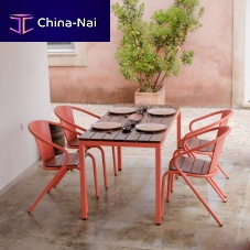 Contemporary table BICAtable CLASSICwoodensteel baserectangular