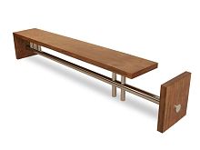 Contemporary bench L MANGOwoodenrecovered materials