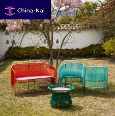 Contemporary sofa CARIBE PVCmade from recycled materialsblue