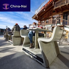 Heated table and bench set HOHENHAUS TENNE SCHLADMING contemporaryconcretemodular