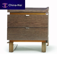 Contemporary bedside table PRINCETONwoodenrectangularwith drawer