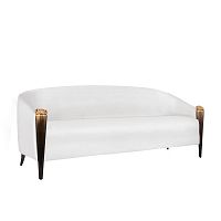Contemporary sofa BLOSSOMfabricwhitelacquered wood base