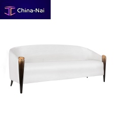 Contemporary sofa BLOSSOMfabricwhitelacquered wood base