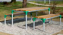 Contemporary table KAGP060aluminumaluminum baserectangular