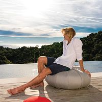 Original design ottoman XL SEA-URCHINfabricwith washable removable coverindoor