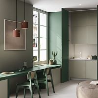 Contemporary kitchen CUCINA 5lacquered woodhiddencompact