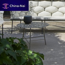 Contemporary coffee table EZOUlacquered steelsteel baseround