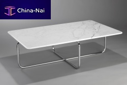 Contemporary coffee table LUDWIGmarblesteel baserectangular